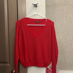 Red Cropped Sweater